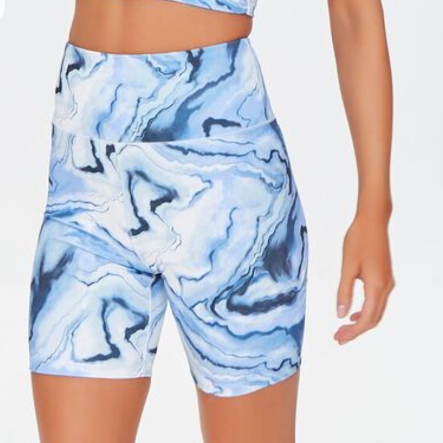 Active Marble Biker Shorts